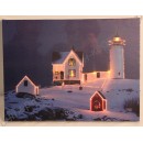 Картина с LED подсветкой: маяк в огнях ночи